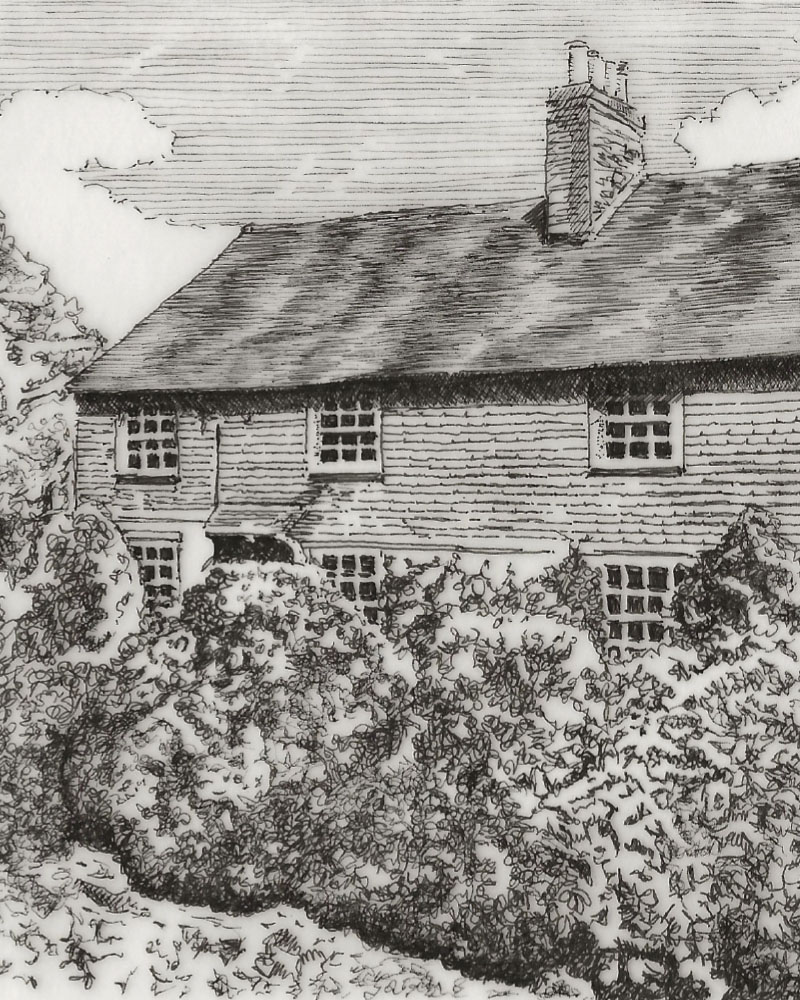 Fine Line Drawing – Cottage