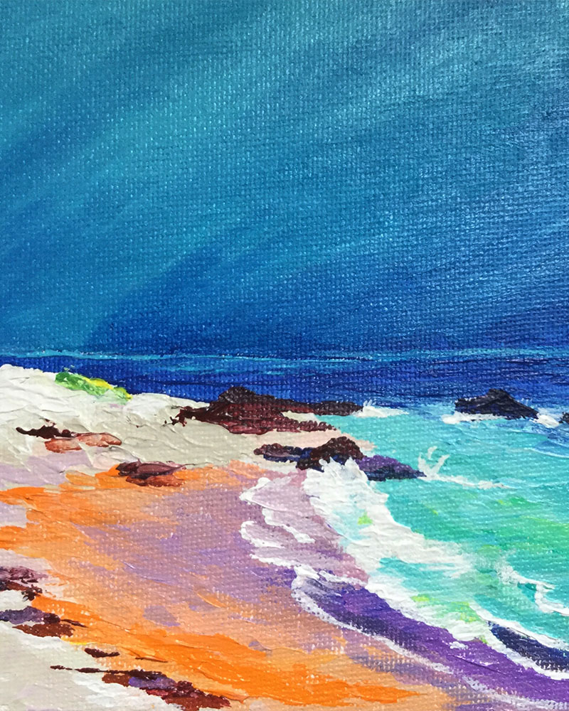 Watercolour Painting – Bright Beach