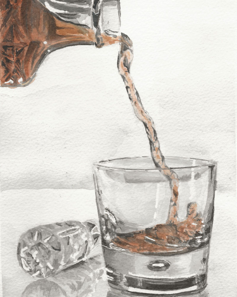 Watercolour Painting – Whisky