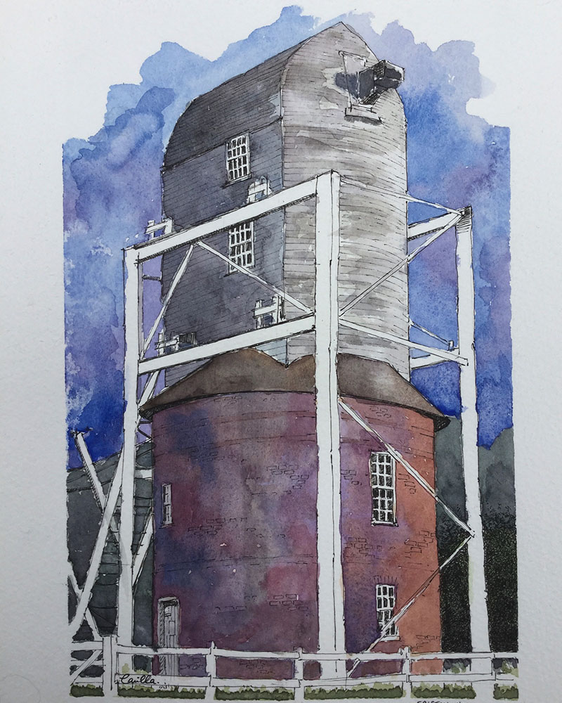 Watercolour Painting – Windmill