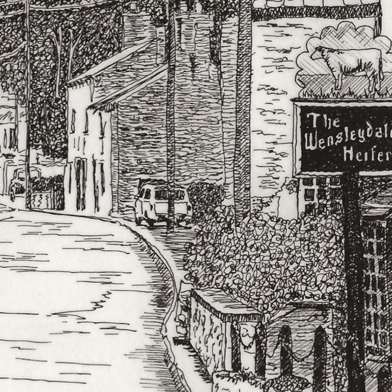 Fine Line Drawing – The Wensleydale Heifers