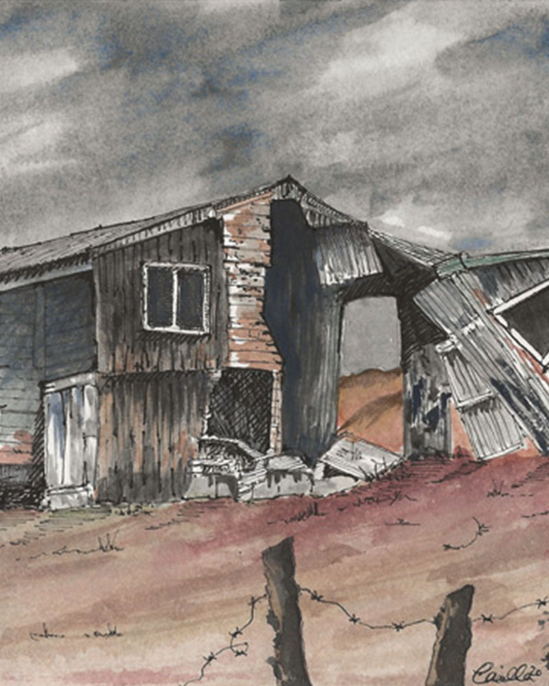 Watercolour Painting – Derelict Hebridean Shack